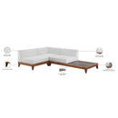 Meridian Rio Off White Water Resistant Fabric Outdoor Patio Modular Sectional IMAGE 4