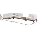Meridian Rio Off White Water Resistant Fabric Outdoor Patio Modular Sectional IMAGE 3