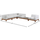 Meridian Rio Off White Water Resistant Fabric Outdoor Patio Modular Sectional IMAGE 3