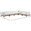 Meridian Rio Off White Water Resistant Fabric Outdoor Patio Modular Sectional IMAGE 3