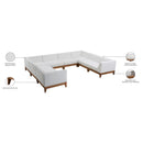 Meridian Rio Off White Water Resistant Fabric Outdoor Patio Modular Sectional IMAGE 4