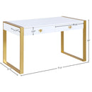 Meridian Victoria White / Gold Desk/Console IMAGE 8