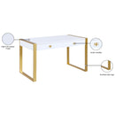 Meridian Victoria White / Gold Desk/Console IMAGE 9
