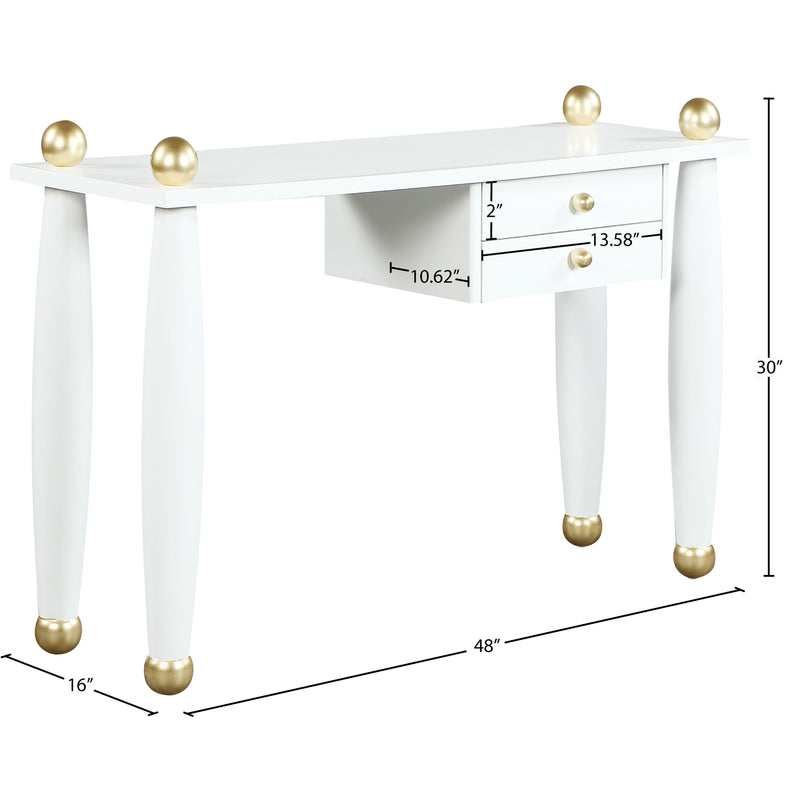 Meridian Etro White / Gold Desk/Console IMAGE 8