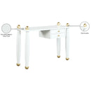 Meridian Etro White / Gold Desk/Console IMAGE 9