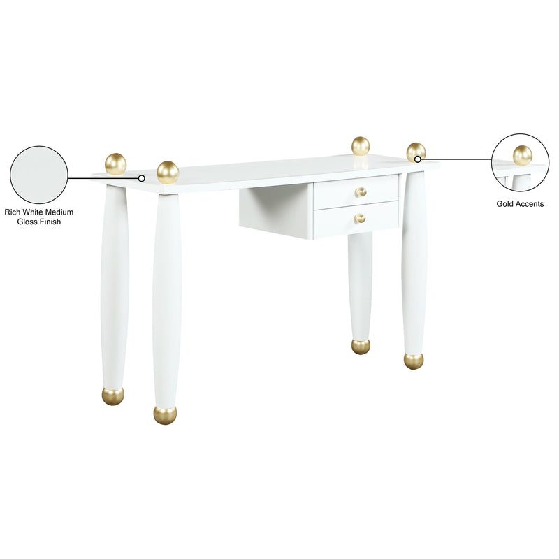 Meridian Etro White / Gold Desk/Console IMAGE 9