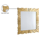 Meridian Golda Gold Leaf Mirror IMAGE 5