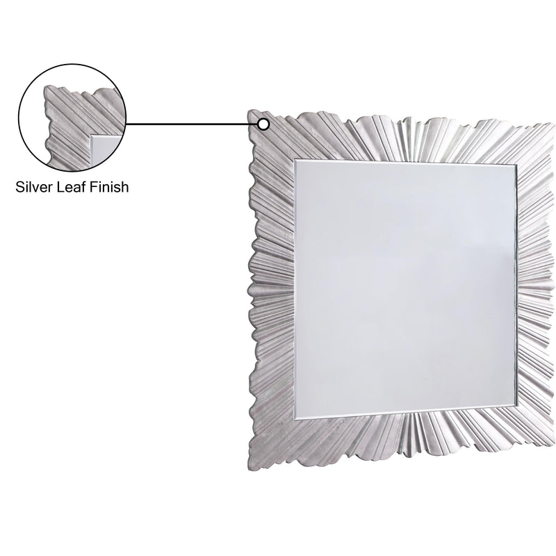 Meridian Silverton Silver Leaf Mirror IMAGE 5
