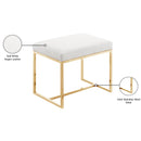 Meridian Monroe Gold Ottoman / Stool IMAGE 4