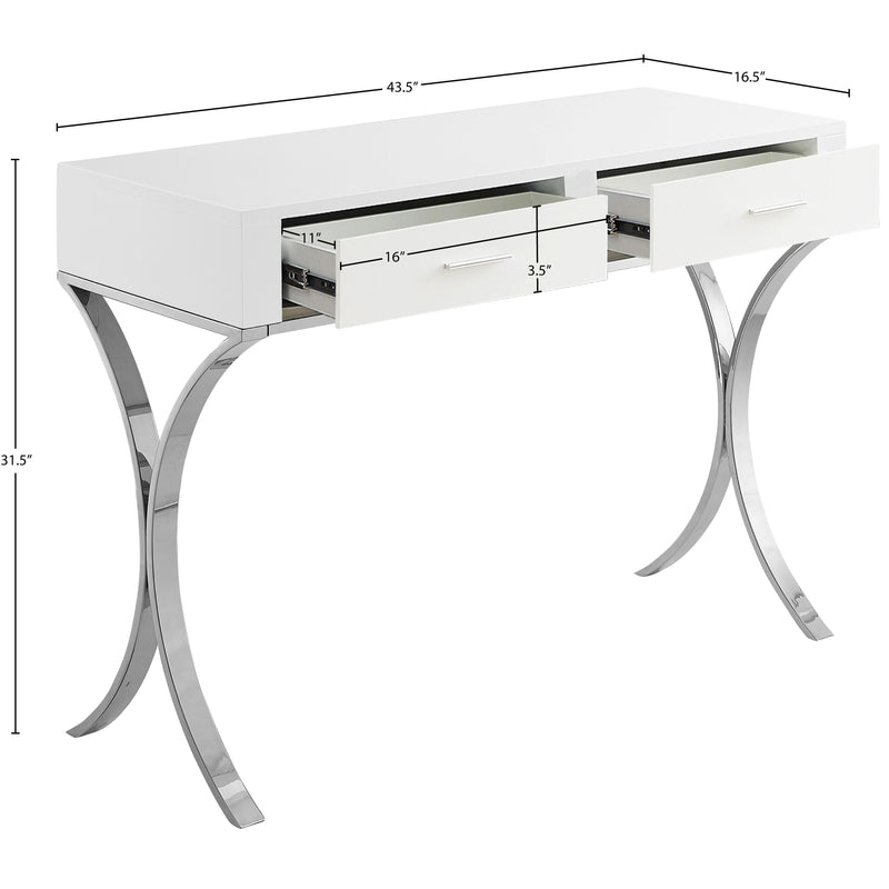Meridian Monroe Chrome Vanity / Desk / Console IMAGE 6