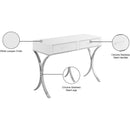 Meridian Monroe Chrome Vanity / Desk / Console IMAGE 7