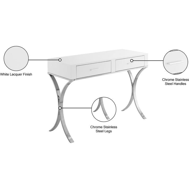 Meridian Monroe Chrome Vanity / Desk / Console IMAGE 7