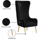 Meridian Alexander Black Velvet Accent Chair IMAGE 8
