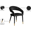 Meridian Destiny Black Velvet Dining Chair IMAGE 9