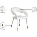 Meridian Destiny Cream Velvet Dining Chair IMAGE 9