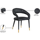 Meridian Destiny Black Vegan Leather Dining Chair IMAGE 9