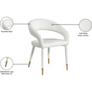 Meridian Destiny White Vegan Leather Dining Chair IMAGE 9