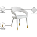 Meridian Destiny Cream Boucle Fabric Dining Chair IMAGE 9
