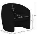 Meridian Acadia Black Boucle Fabric Accent Chair IMAGE 7