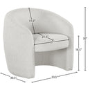 Meridian Acadia Cream Boucle Fabric Accent Chair IMAGE 7