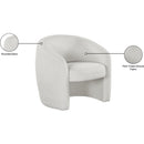 Meridian Acadia Cream Boucle Fabric Accent Chair IMAGE 8