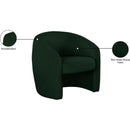 Meridian Acadia Green Boucle Fabric Accent Chair IMAGE 8
