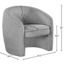 Meridian Acadia Grey Boucle Fabric Accent Chair IMAGE 7