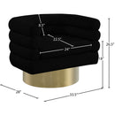 Meridian Tessa Black Boucle Fabric Accent Chair IMAGE 7