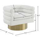 Meridian Tessa Cream Boucle Fabric Accent Chair IMAGE 7