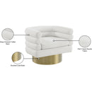 Meridian Tessa Cream Boucle Fabric Accent Chair IMAGE 8