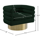 Meridian Tessa Green Boucle Fabric Accent Chair IMAGE 7