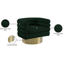 Meridian Tessa Green Boucle Fabric Accent Chair IMAGE 8