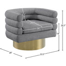 Meridian Tessa Grey Boucle Fabric Accent Chair IMAGE 7