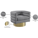 Meridian Tessa Grey Boucle Fabric Accent Chair IMAGE 8