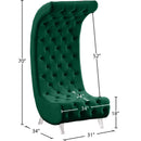 Meridian Crescent Green Velvet Accent Chair IMAGE 18