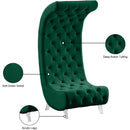 Meridian Crescent Green Velvet Accent Chair IMAGE 19