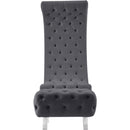 Meridian Crescent Grey Velvet Accent Chair IMAGE 11