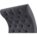 Meridian Crescent Grey Velvet Accent Chair IMAGE 13