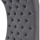 Meridian Crescent Grey Velvet Accent Chair IMAGE 14