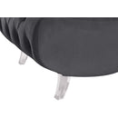 Meridian Crescent Grey Velvet Accent Chair IMAGE 17