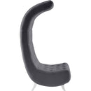 Meridian Crescent Grey Velvet Accent Chair IMAGE 8