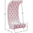 Meridian Crescent Pink Velvet Accent Chair IMAGE 18