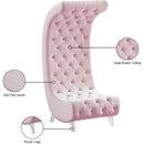 Meridian Crescent Pink Velvet Accent Chair IMAGE 19