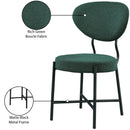 Meridian Allure Green Boucle Fabric Dining Chair IMAGE 7