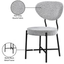 Meridian Allure Grey Boucle Fabric Dining Chair IMAGE 7