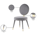 Meridian Brandy Grey Velvet Dining Chair IMAGE 7