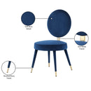 Meridian Brandy Navy Velvet Dining Chair IMAGE 7