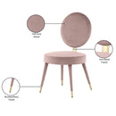 Meridian Brandy Pink Velvet Dining Chair IMAGE 7