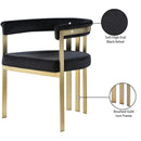 Meridian Marcello Black Velvet Dining Chair IMAGE 8