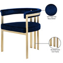 Meridian Marcello Navy Velvet Dining Chair IMAGE 8